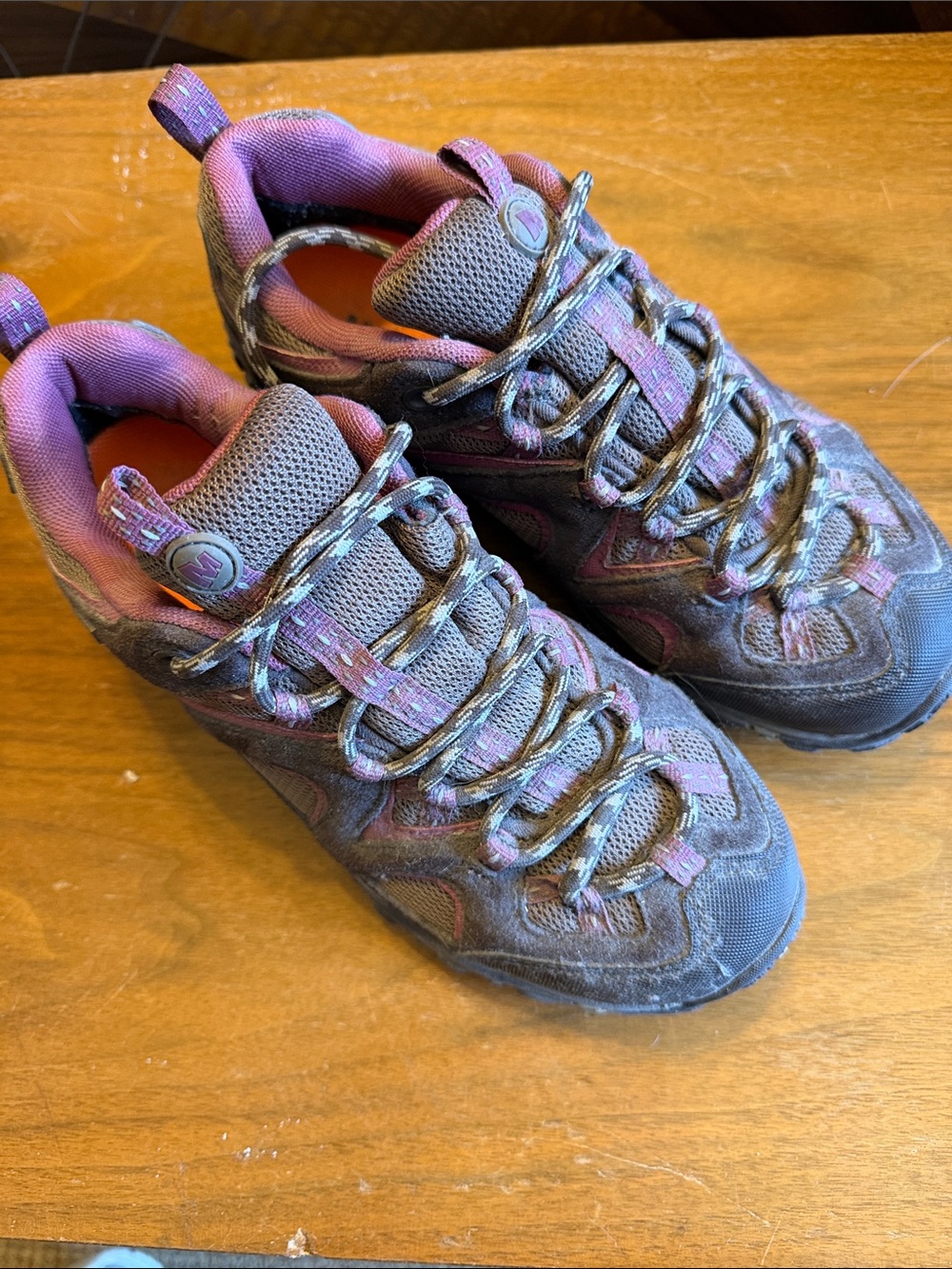 Merrell grayish/brown and Pink womens Athletic Trail Shoes